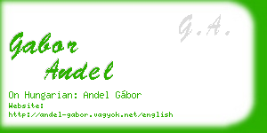 gabor andel business card